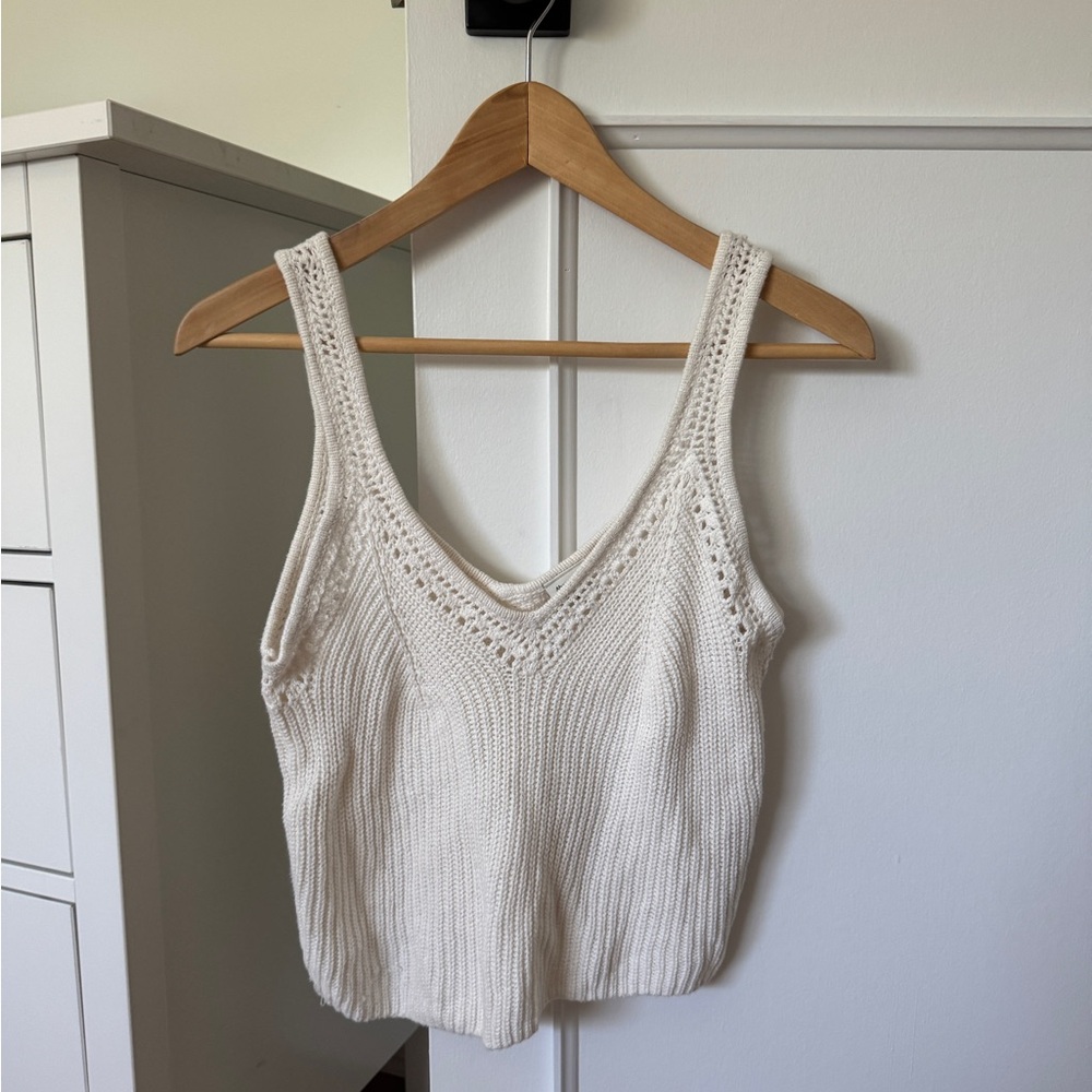 Abercrombie Cream Knit Tank Top